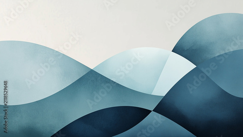 Abstract backdrop image. Geometric circle and waves for business slide.