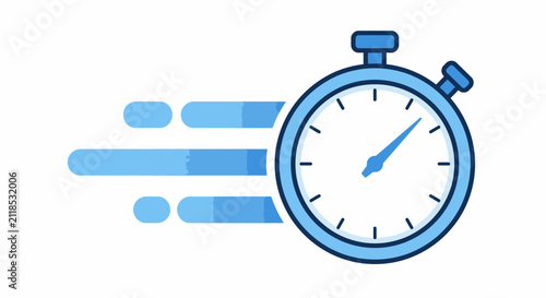 A flat illustration fast stopwatch icon a flat illustration