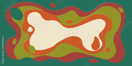 3D abstract background and retro tone color, paper cut shapes. Vector design layout for business presentations, flyers, posters and invitations
