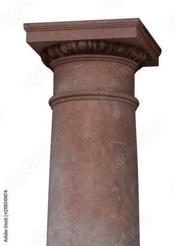 Quadro su tela Elements of architectural decorations of buildings, columns and tops, gypsum molding, wall texture and stucco patterns