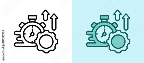 Photography Time Optimization whiteblue icon