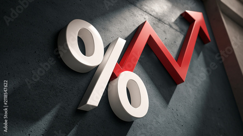 Percentage Symbol and Upwar...