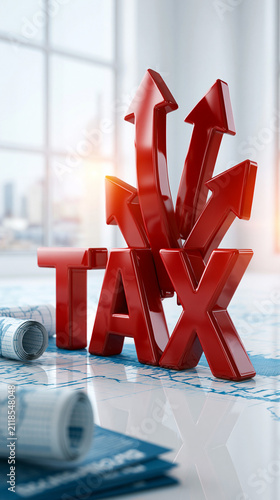Rising Tax Arrows: Three-di...