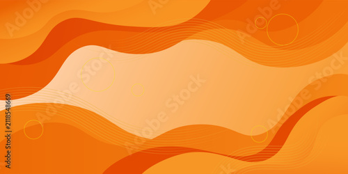 modern abstract background with gradient orange color wavy shapes , for poster. banner, web design, header, cover, billboard, brochure, social media, landing page