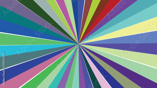 Colorful abstract background with vibrant radiating stripes design