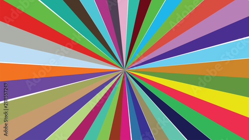 Colorful abstract background with vibrant radiating stripes design