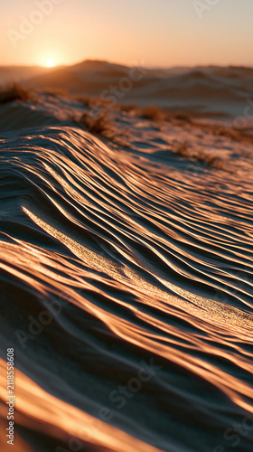Desert Dunes at Sunset: The...