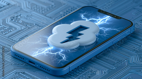 Mobile Charging Power Icon:...