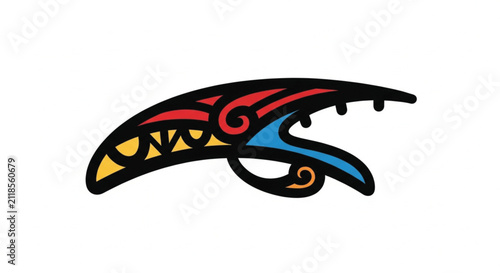 Aggressive Jaguar Head Vector Icon with Bold Black Outline and Simple Flat Shading