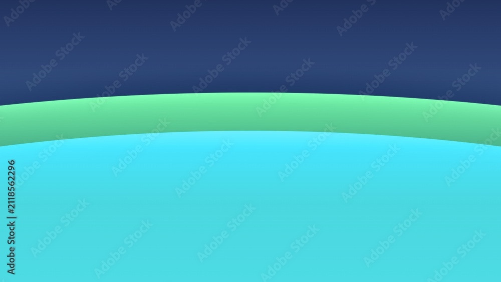 Obraz premium Abstract Curved Wave Background in Dark Navy, Green and Light Cyan Gradient