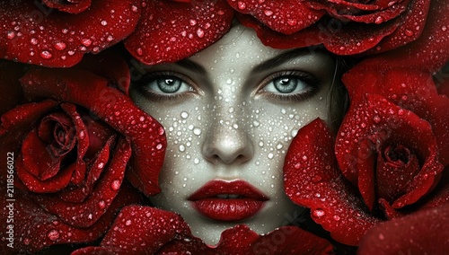 A beautiful woman in the style of Cyberpunk, portrait, close-up, black background