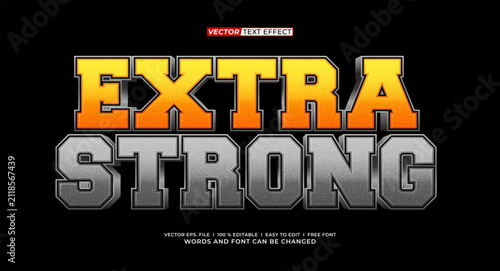 Extra Strong 3D Editable Text Effect