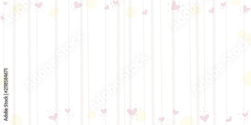 Soft striped pastel background with tiny hearts, delicate decorative wallpaper for stationery, greeting cards, invitations, and digital designs.