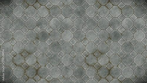 Grungy grey paving stones form a seamless loop pattern background.