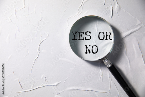 Obraz na płótnie yes or no decision concept