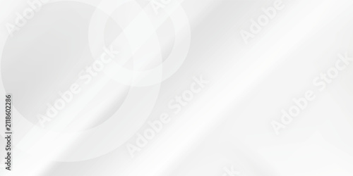 Abstract White Minimal Background With Soft Circles, Diagonal Light Streaks and Subtle Gradient