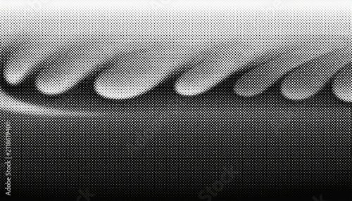 Black Abstract Dotted Halftone On Transparent Background