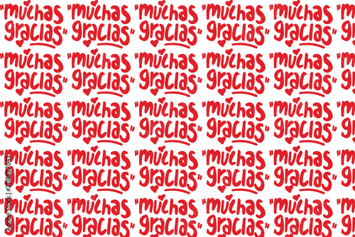 Muchas Gracias Drawing Pattern Typography 2