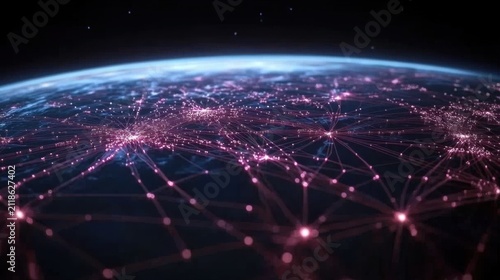 Streaming video data network lines in global grid
