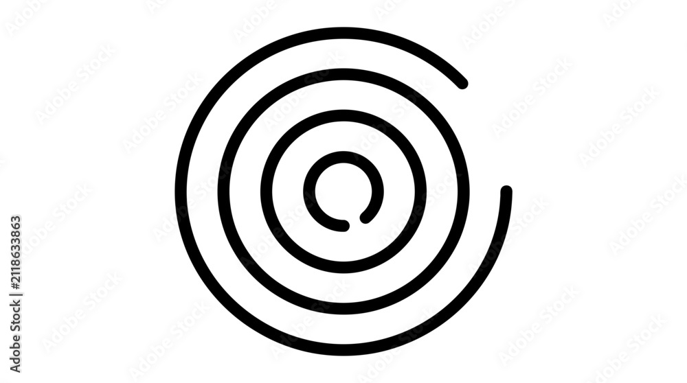 Naklejka premium Concentric Circles Abstract Background