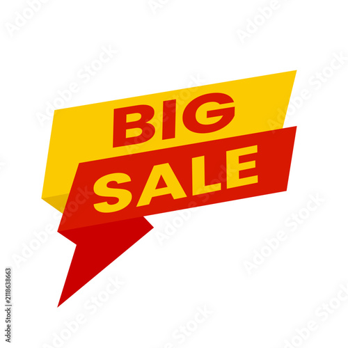 Megaphone announcing big sale promotion, vector illustration