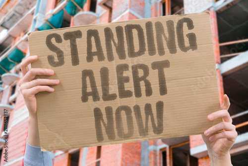 Bild auf Leinwand "Standing Alert Now" The military remains on constant watch