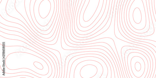 Foto Topographic map line background abstracts red contour lines vector pattern, topographic land elevation geography grid outline mountain relief surface terrain height map design element