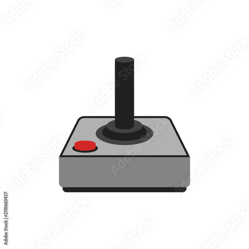 A minimalist classic video game controller joystick icon