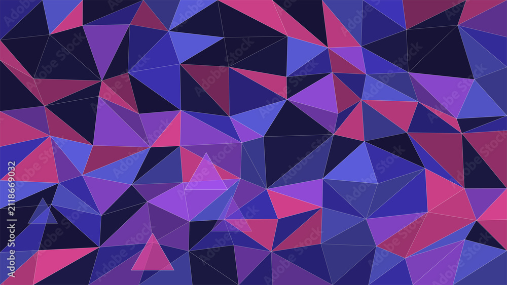 Fototapeta premium Geometric Polygon Gradient Background with Low Poly Triangles and Crystal Facets Variation