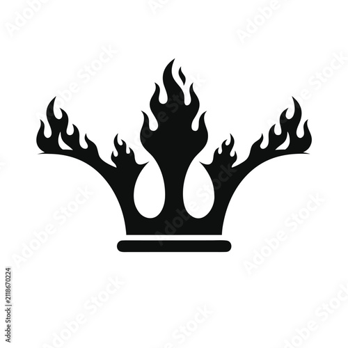 Minimalist King Crown Silhouette Icon for Royal, Kingdom and Champion Branding Concepts