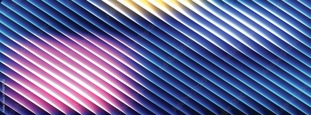 Fototapeta premium Abstract Gradient Background with Glowing Neon Wave Light, Vertical Stripe Texture, Soft Blurred Modern Futuristic Surface for Technology Branding, Web Banners, Wallpapers
