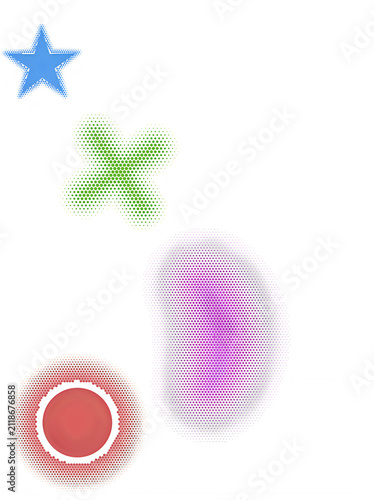 Set of colorful abstract shapes with wave patterns and geometric designs for creative graphic projects