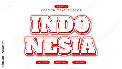 Indonesia text style effect