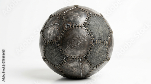 Symbolic Peace Soccer Ball Made of Recycled Tactical Materials