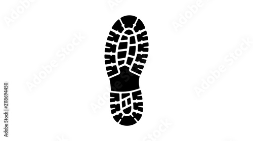 Shoe sole silhouette on a white background a footwear impression