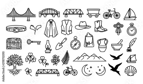 Canvastavla Modern Architectural and Botanical Editable Stroke Outline Icon Pack