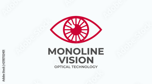 Monoline Vision Optical Technology Logo with Stylized Eye.