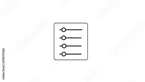 Принти на полотні Settings adjustment icon with four slider controls.