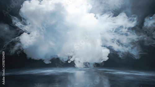 storm clouds over water