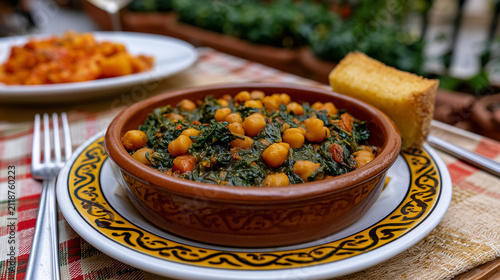Espinacas con Garbanzos, Traditional Andalusian Spinach and Chickpea Stew from Spain