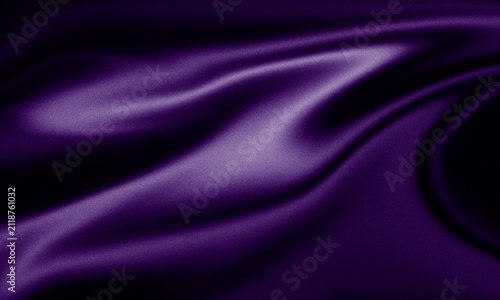 Dark purple silk satin fabric background elegant soft draped wave