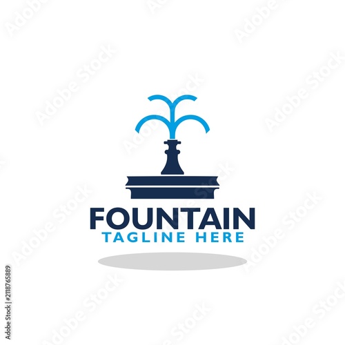City Fountain logo icon with  shadow
