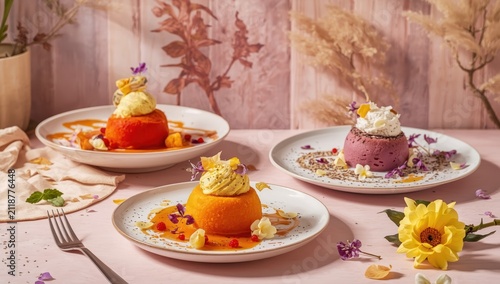 The dessert selection includes sweet potato and taro, both tasty and well-liked.