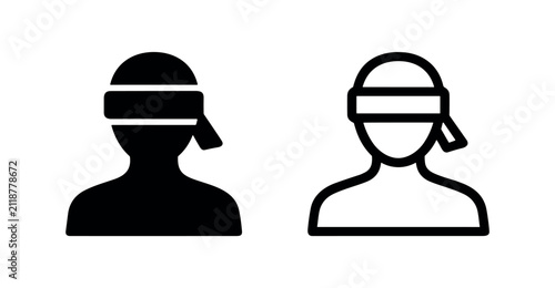 Blindfolded person secret avatar icons