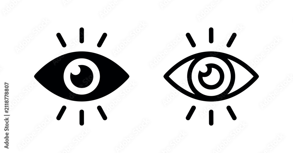 Naklejka premium Vision visibility eye icon