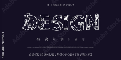 Quadro su tela DESIGN, Creative modern urban alphabet font