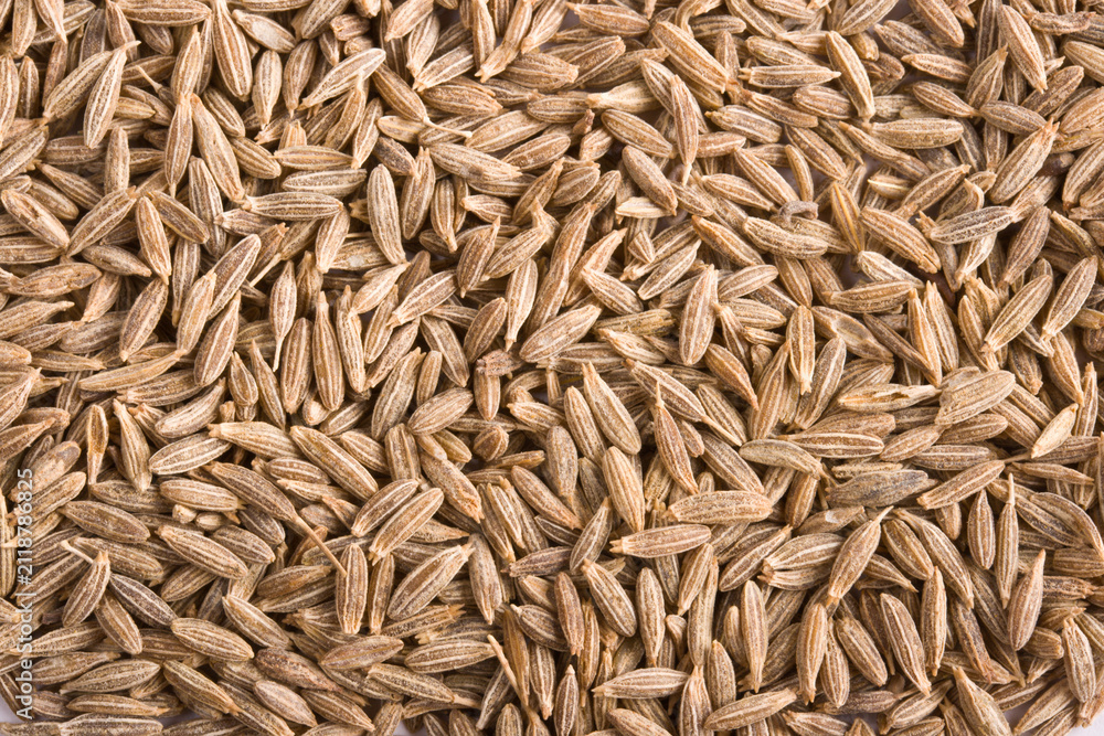 Fototapeta premium A pile of cumin spice close up
