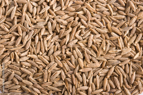 Canvastavla A pile of cumin spice close up