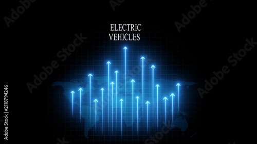 Electric vehicles market growth infographic: global ev industry trends and rising sales statistics