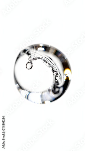 Hard Disk Drive Isolated on White Background, Silver Metal Computer Storage Device with Reflective Glass Surface and Industrial Technology Design